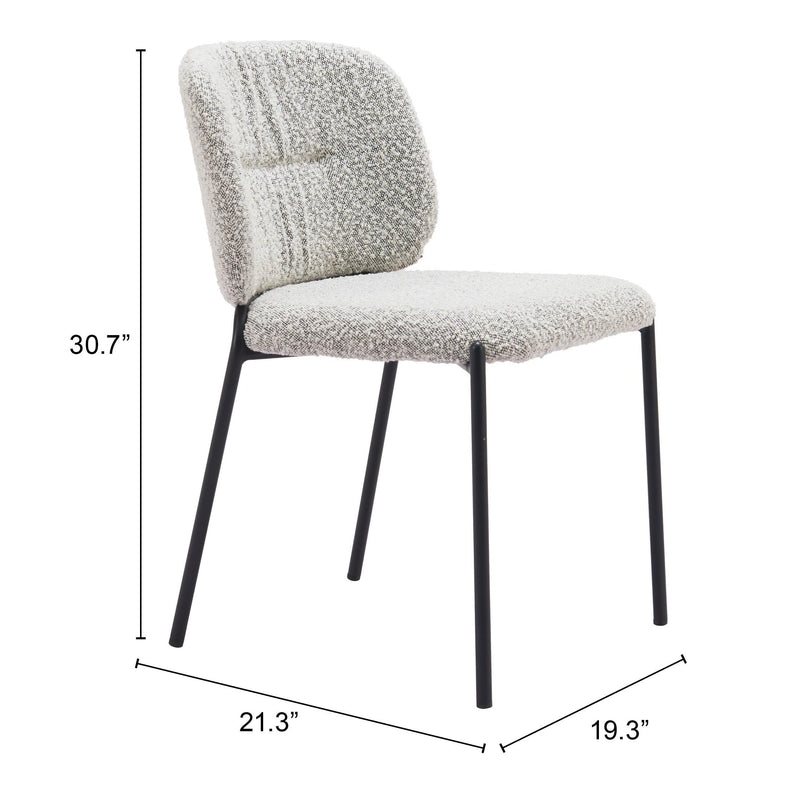  Zuo Plat 110348 Dining Chair - Grey IMAGE 9