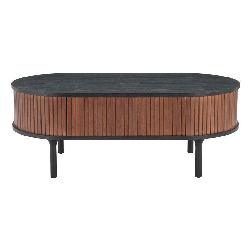  Zuo Koriana 110298 Coffee Table - Black & Walnut IMAGE 3
