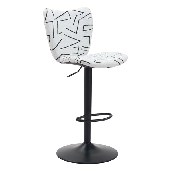  Zuo Elevate 110286 Barstool - White IMAGE 1