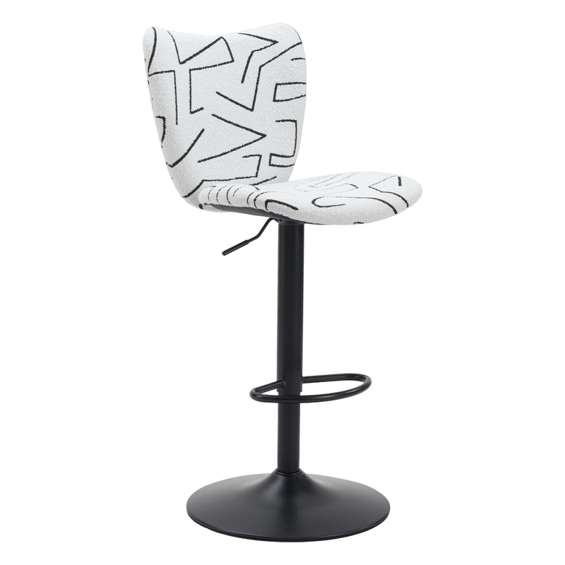  Zuo Elevate 110286 Barstool - White IMAGE 1