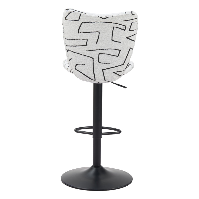  Zuo Elevate 110286 Barstool - White IMAGE 4