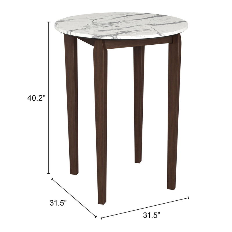  Zuo Vernon 110089 Bar Table - White IMAGE 7