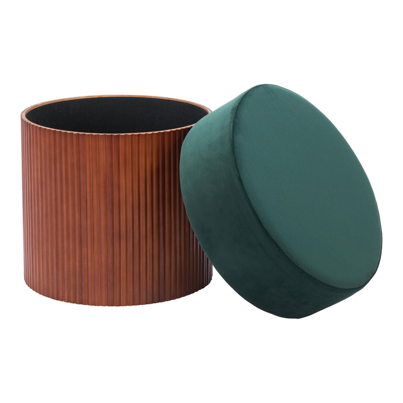  Zuo Boto 110182 Storage Ottoman - Green IMAGE 5