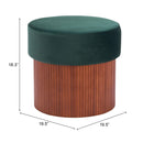  Zuo Boto 110182 Storage Ottoman - Green IMAGE 9