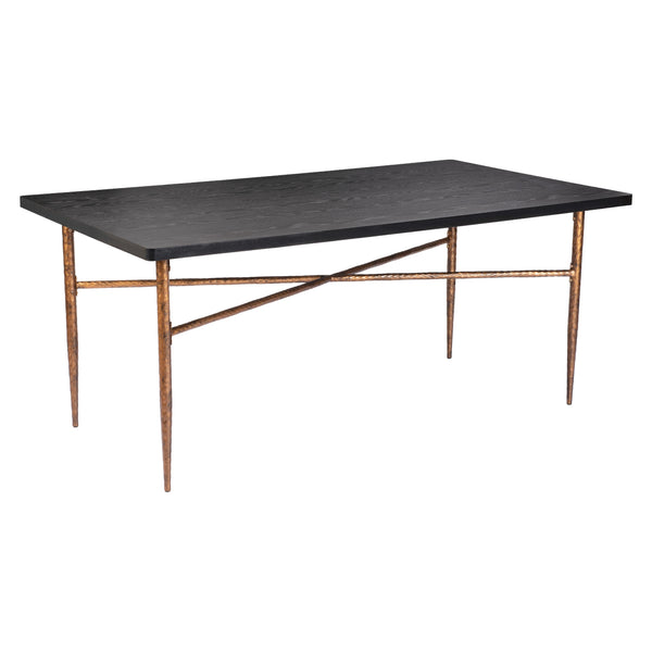  Zuo Nida 109957 Dining Table - Black & Bronze IMAGE 1