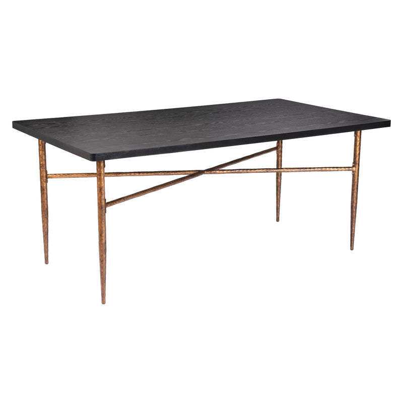  Zuo Nida 109957 Dining Table - Black & Bronze IMAGE 1