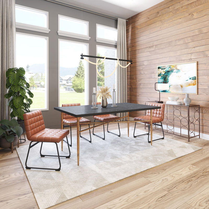  Zuo Nida 109957 Dining Table - Black & Bronze IMAGE 5