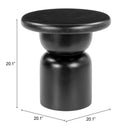  Zuo Hals 110229 Side Table - Black IMAGE 7