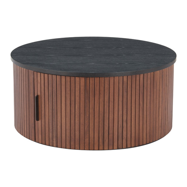  Zuo Nejaus 110299 Coffee Table - Black & Walnut IMAGE 1