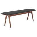  Zuo Kazwali 110301 Bench - Black & Walnut IMAGE 4