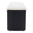  Zuo Mur 110334 Bench - White IMAGE 2