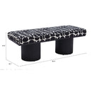 Zuo Botoia 110183 Bench - Black & White IMAGE 12