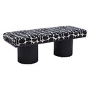  Zuo Botoia 110183 Bench - Black & White IMAGE 1