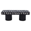  Zuo Botoia 110183 Bench - Black & White IMAGE 3