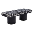  Zuo Botoia 110183 Bench - Black & White IMAGE 4