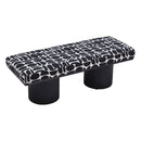  Zuo Botoia 110183 Bench - Black & White IMAGE 6