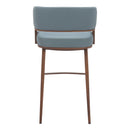  Zuo Poise 110329 Barstool - Azure Grey & Walnut IMAGE 4