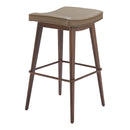  Zuo Divat 110330 Barstool - Taupe & Walnut IMAGE 4