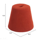  Zuo Upela 110342 Ottoman - Red IMAGE 8