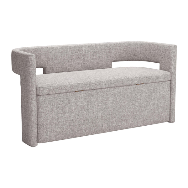  Zuo Papua 109994 Storage Bench - Grey IMAGE 1