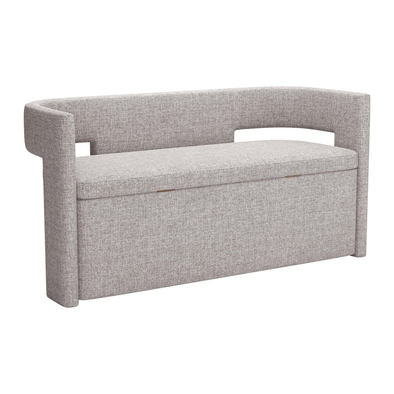 Zuo Papua 109994 Storage Bench - Grey IMAGE 1