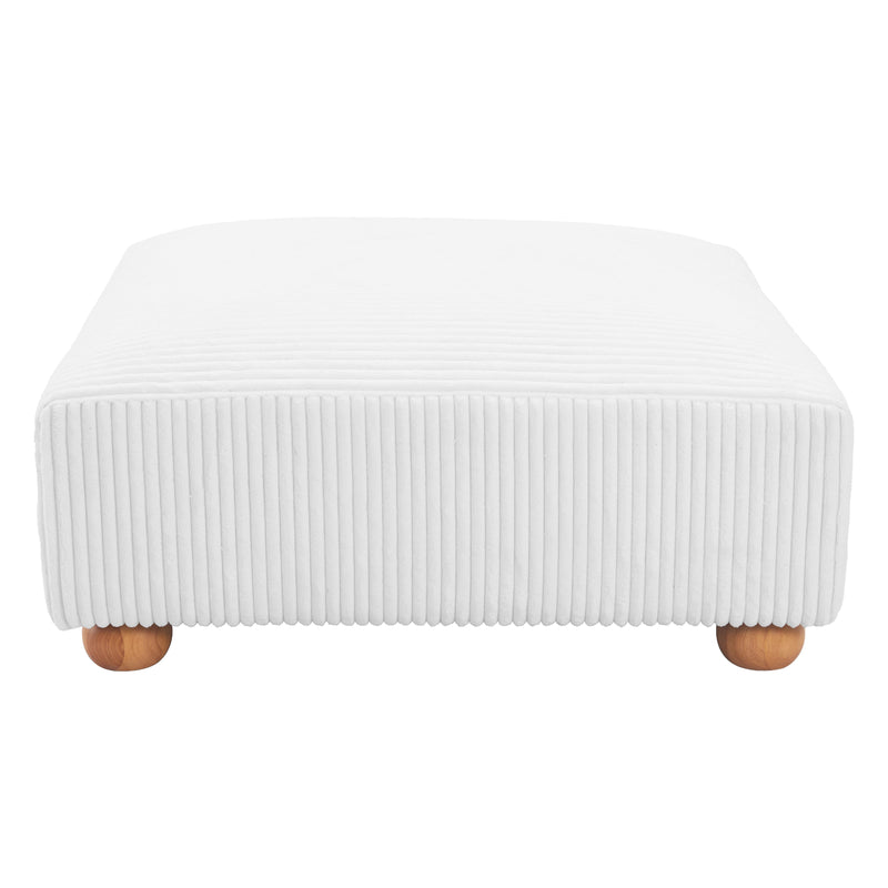  Zuo Tayte 110304 Ottoman - White IMAGE 3