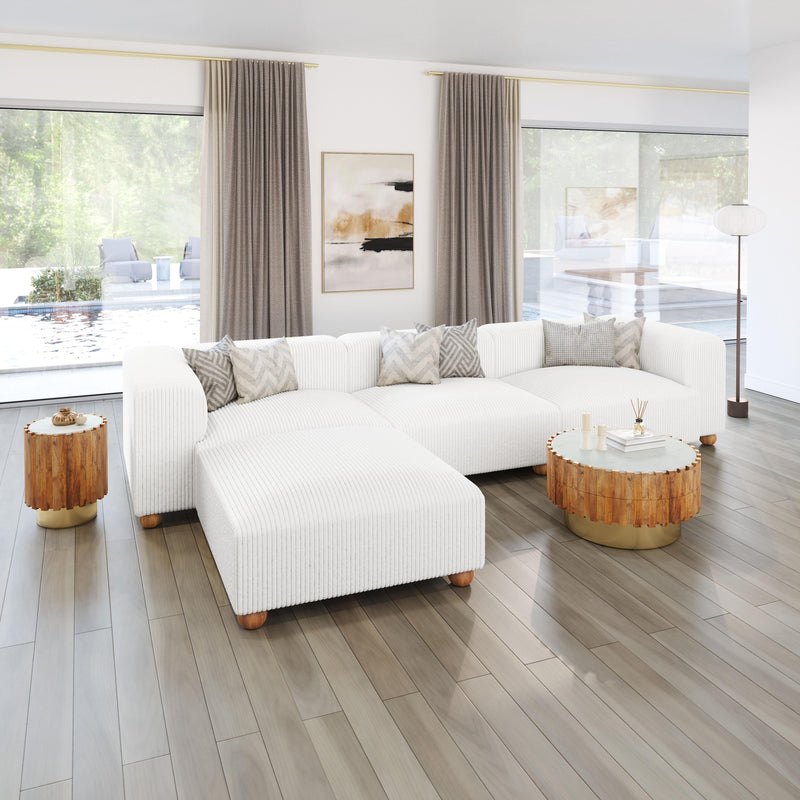  Zuo Tayte 110304 Ottoman - White IMAGE 7