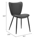  Zuo Prestige 110289 Dining Chair - Black IMAGE 8