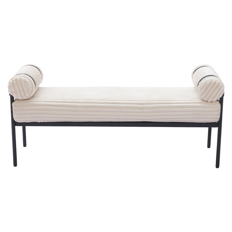  Zuo Barrow 110353 Bench - Cream IMAGE 3