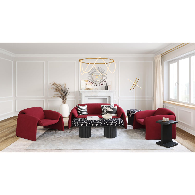  Zuo Boto 110181 Storage Ottoman - Black & White IMAGE 10