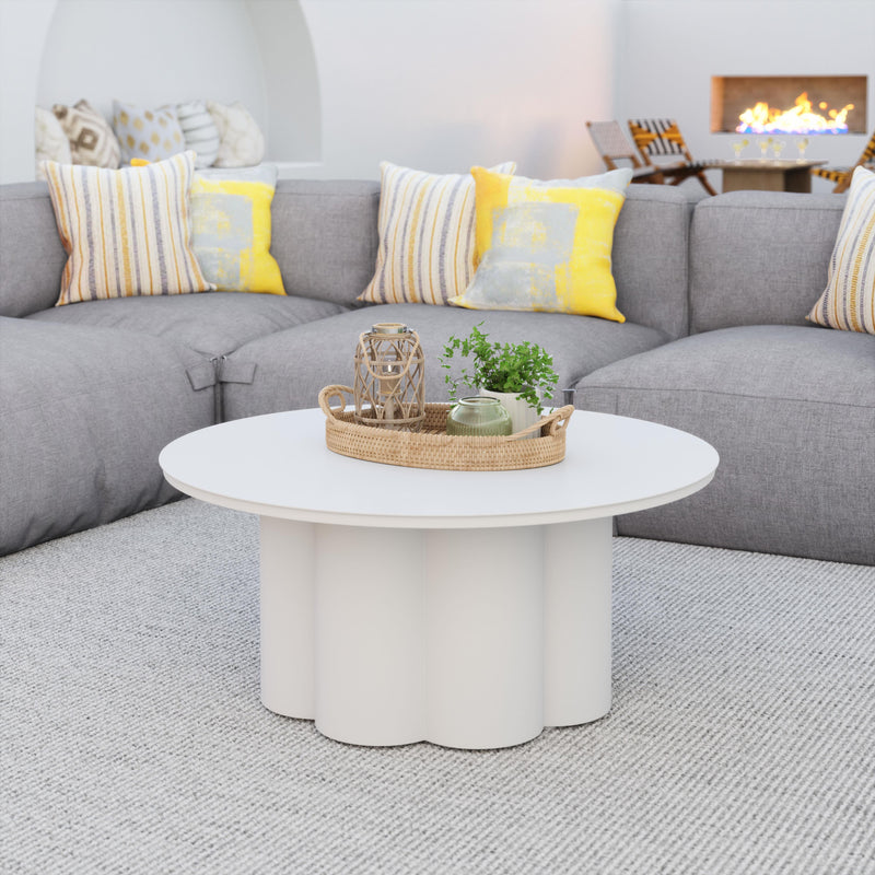  Zuo Palmier 704070 Coffee Table - White IMAGE 2