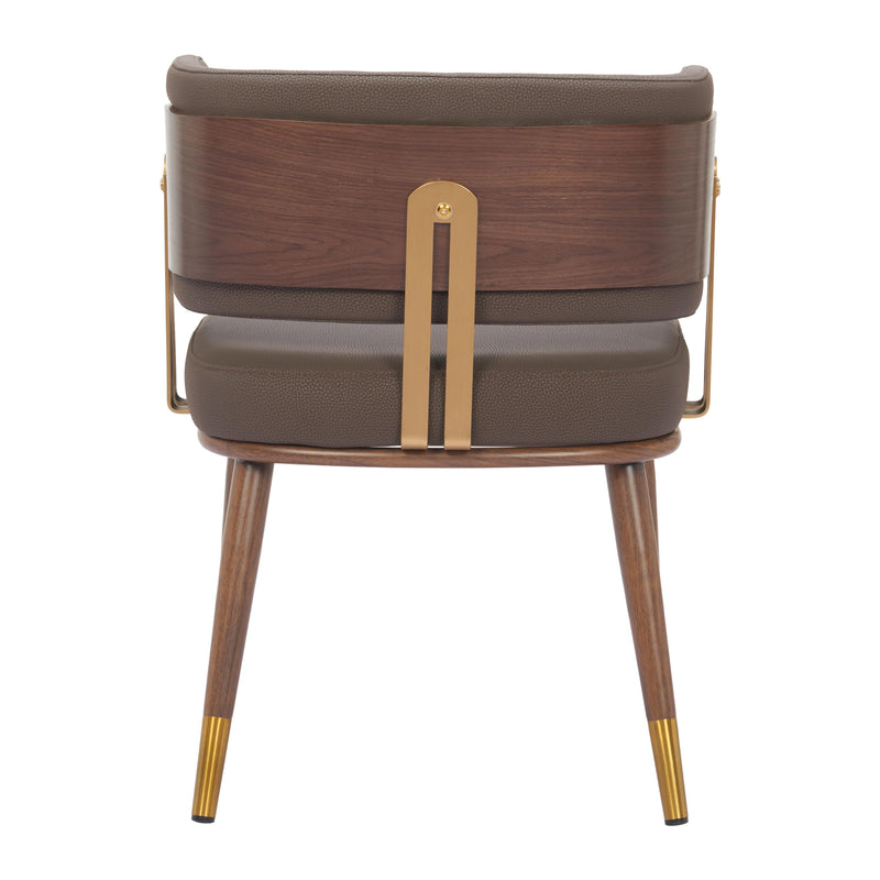  Zuo Brew 110326 Dining Chair - Brown & Walnut IMAGE 4