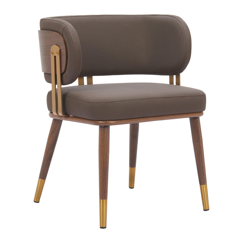  Zuo Brew 110326 Dining Chair - Brown & Walnut IMAGE 6