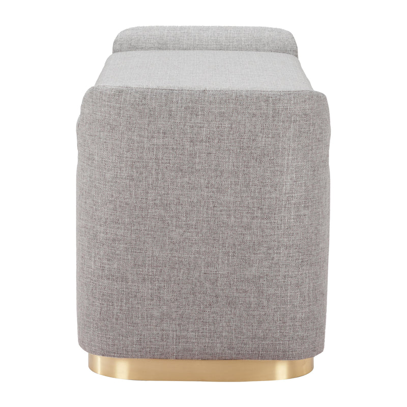  Zuo Dobo 109995 Storage Bench - Grey IMAGE 2