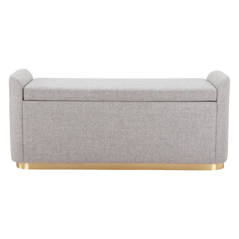  Zuo Dobo 109995 Storage Bench - Grey IMAGE 3