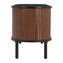  Zuo Koriana 110297 Entertainment Stand - Black & Walnut IMAGE 2