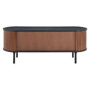  Zuo Koriana 110297 Entertainment Stand - Black & Walnut IMAGE 4