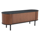  Zuo Koriana 110297 Entertainment Stand - Black & Walnut IMAGE 5
