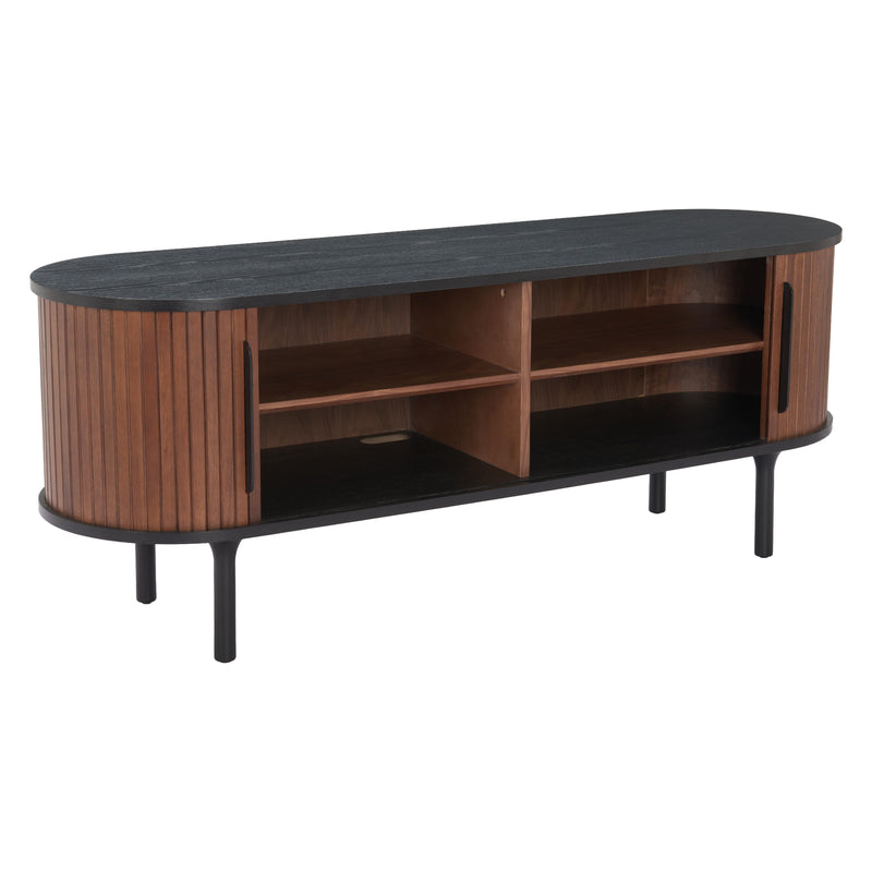  Zuo Koriana 110297 Entertainment Stand - Black & Walnut IMAGE 7