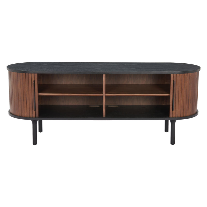  Zuo Koriana 110297 Entertainment Stand - Black & Walnut IMAGE 8