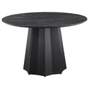 Coaster Furniture Camden 105780 Round 48-inch Faux Marble Top Dining Table - Black IMAGE 1