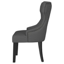  Coaster Furniture Baney 115562 Fabric Upholstered Dining Side Chair - Grey and Black IMAGE 4