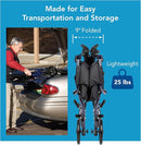 Carex Transport Wheelchair, Rolling Transport Wheelchair with 19-Inch Seat and Swing-away Footrest, Easy Folding for Compact Storage and Transportation, Supports up to 300 lbs with Padded Armrests and Seat Belt