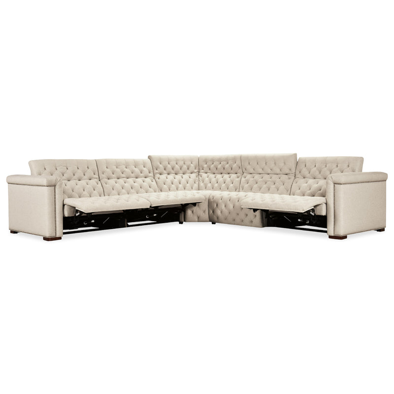  Hooker Furniture SS435-5PC3-414 Savion Deux 5 Seat Sectional with Three Power Recliners and Six Power Headrests IMAGE 5