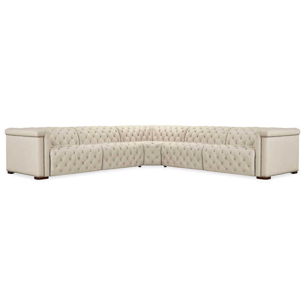  Hooker Furniture SS435-5PC4-414 Savion Deux 5 Seat Sectional with Four Power Recliners and Six Power Headrests IMAGE 1