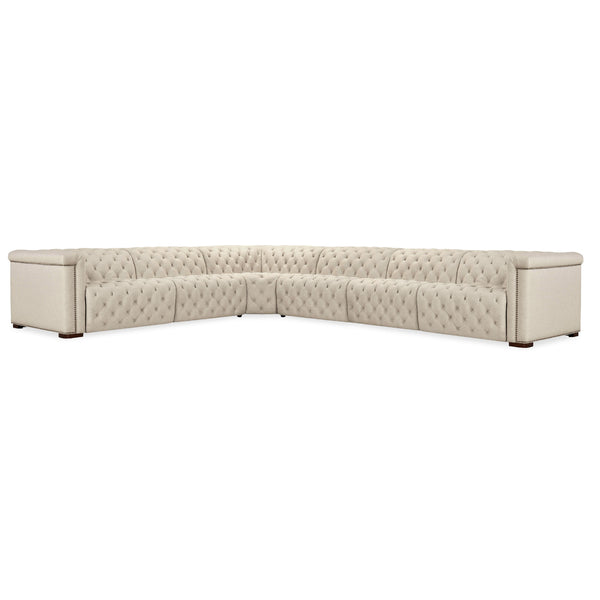  Hooker Furniture SS435-6PC3-414 Savion Deux 6 Seat Sectional with Three Power Recliners and Seven Power Headrests IMAGE 1