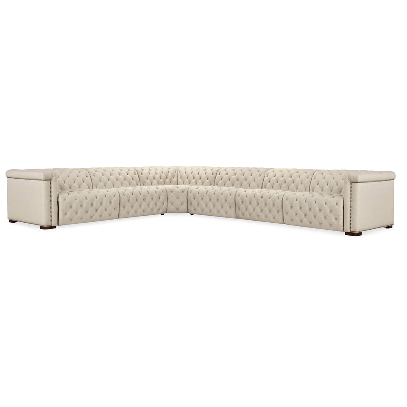  Hooker Furniture SS435-6PC3-414 Savion Deux 6 Seat Sectional with Three Power Recliners and Seven Power Headrests IMAGE 1