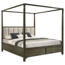  Coaster Furniture Gran Park 224931KW California King Four Poster Canopy Bed - Dark Cocoa IMAGE 1
