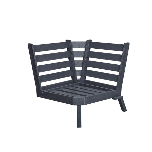 C.R. Plastic Products Tofino DSF286-18 Sectional Corner Piece - Slate Grey IMAGE 1