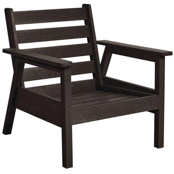 C.R. Plastic Products Tofino DSF281-16 Arm Chair - Chocolate IMAGE 1